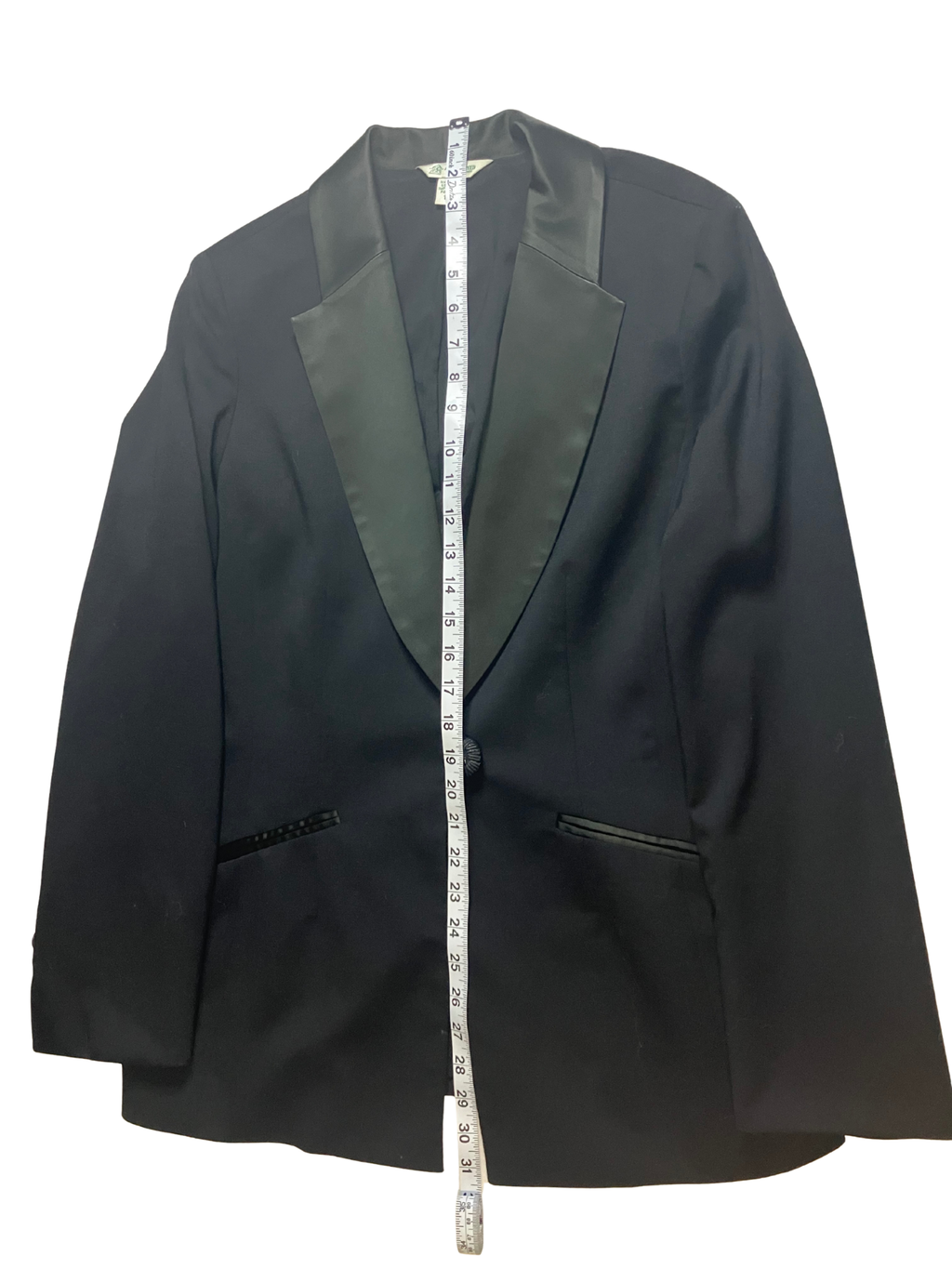 Austin Reed Wool Tuxedo Blazer Shawl Lapel Black Formal Jacket Size 14