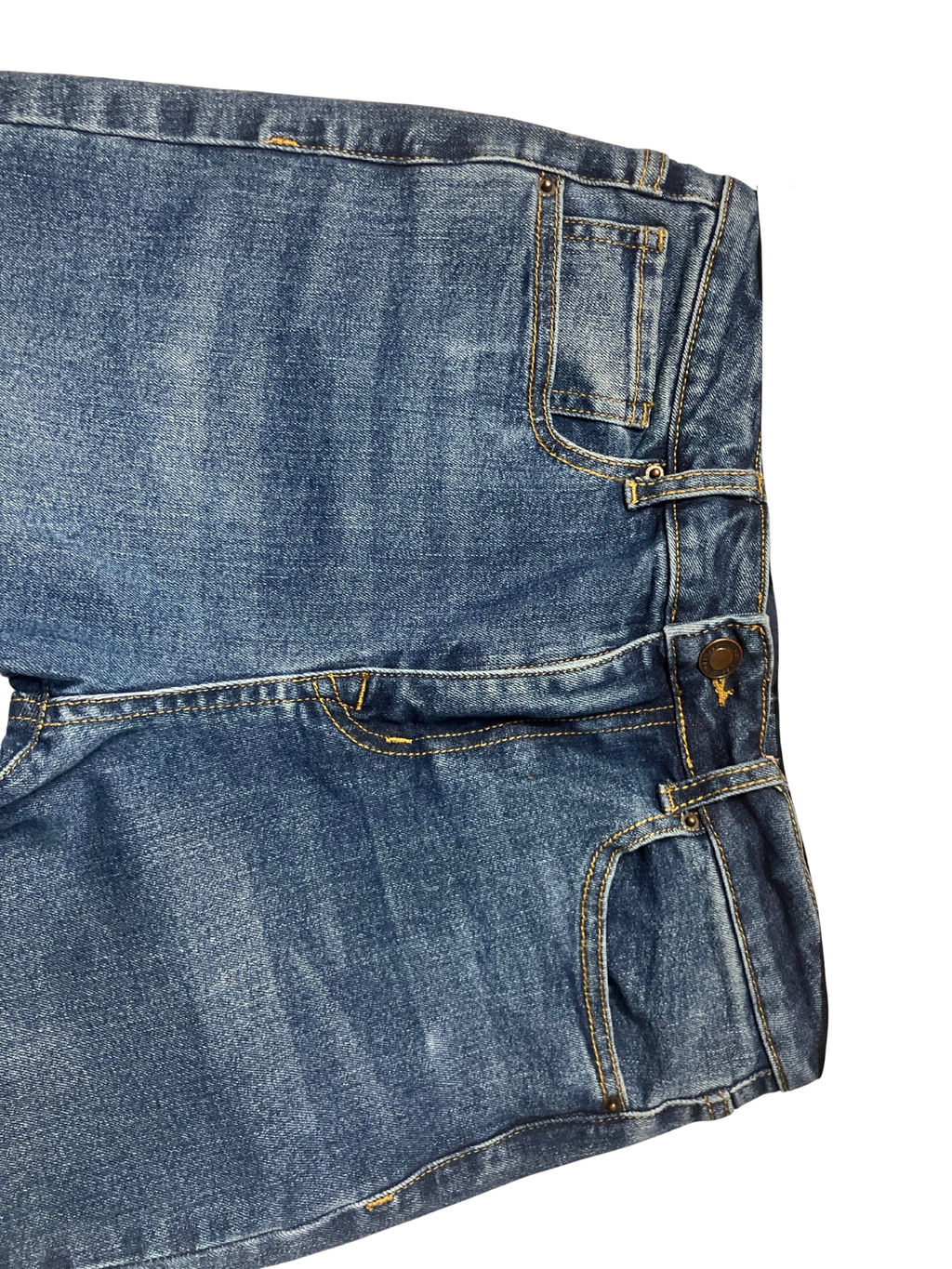 Angel Kiss Floral Embroidered Flare Jeans Mid-Rise Stretch Denim