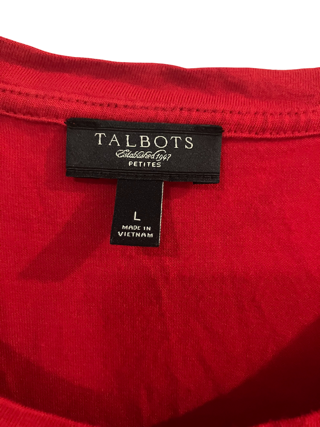 Talbots Petites Red Sleeveless Tank Top Size L - Classic Shell