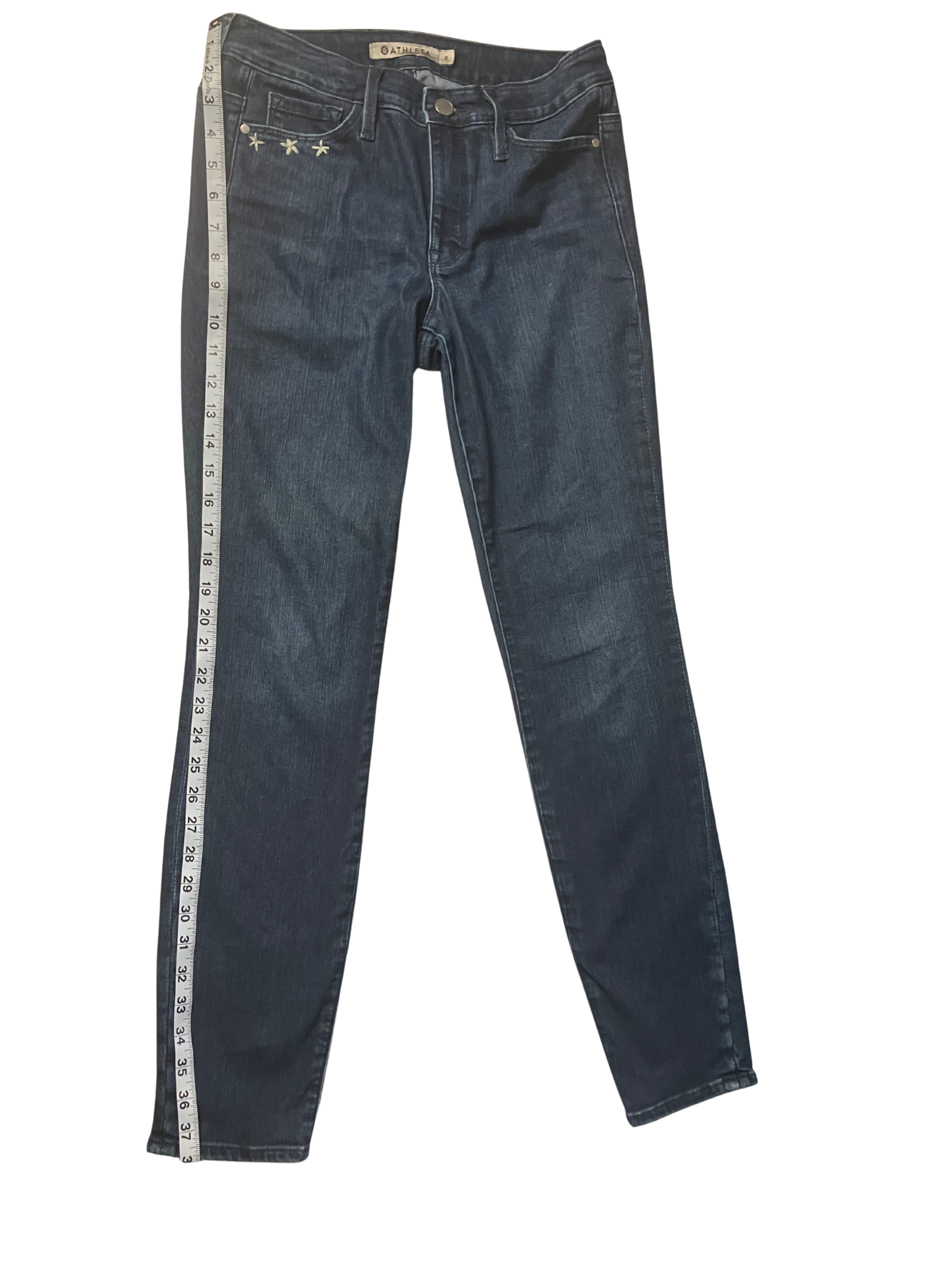 Athleta Dark Wash Straight Leg Jeans – Stretch Denim – Women's Size 0