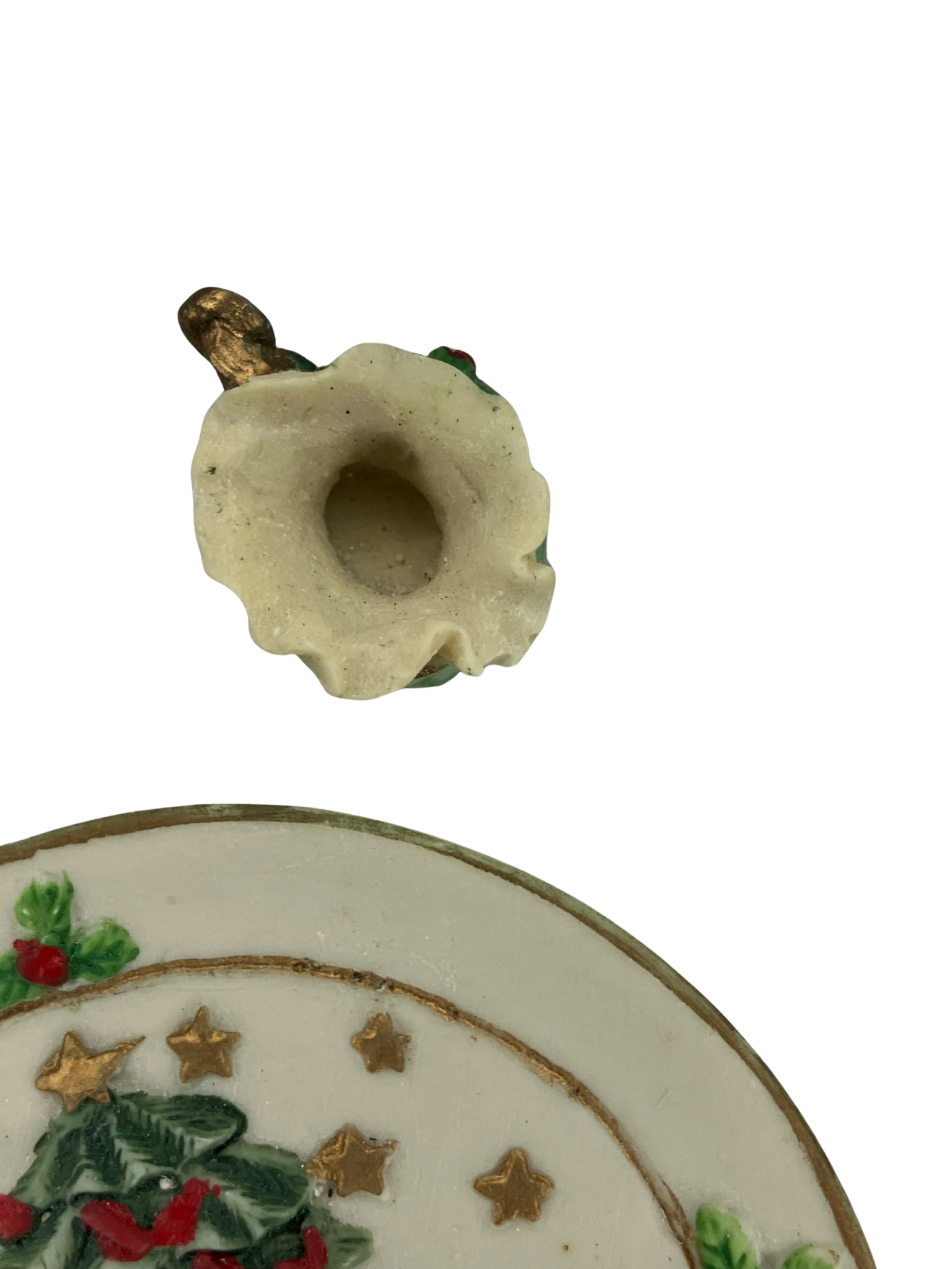 Vintage Miniature Christmas Tea Set C&F Enterprises 48438 Holiday Decor 1995