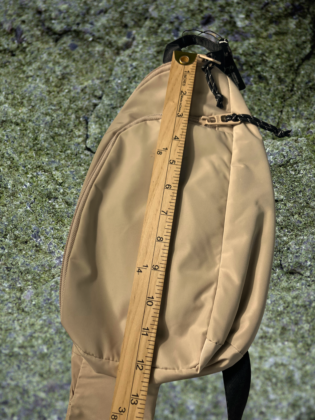PUMA — Crossbody Sling Bag | Tonal embroidered leaping cat, sand beige · Sz OS