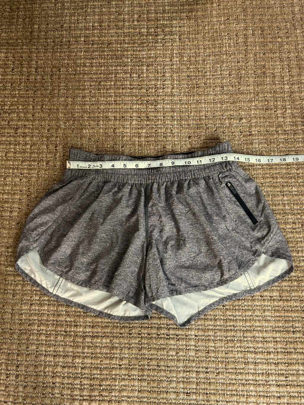 Lululemon — Athletica Shorts | Heathered gray, built-in liner, made to outlast the trend · Sz OS