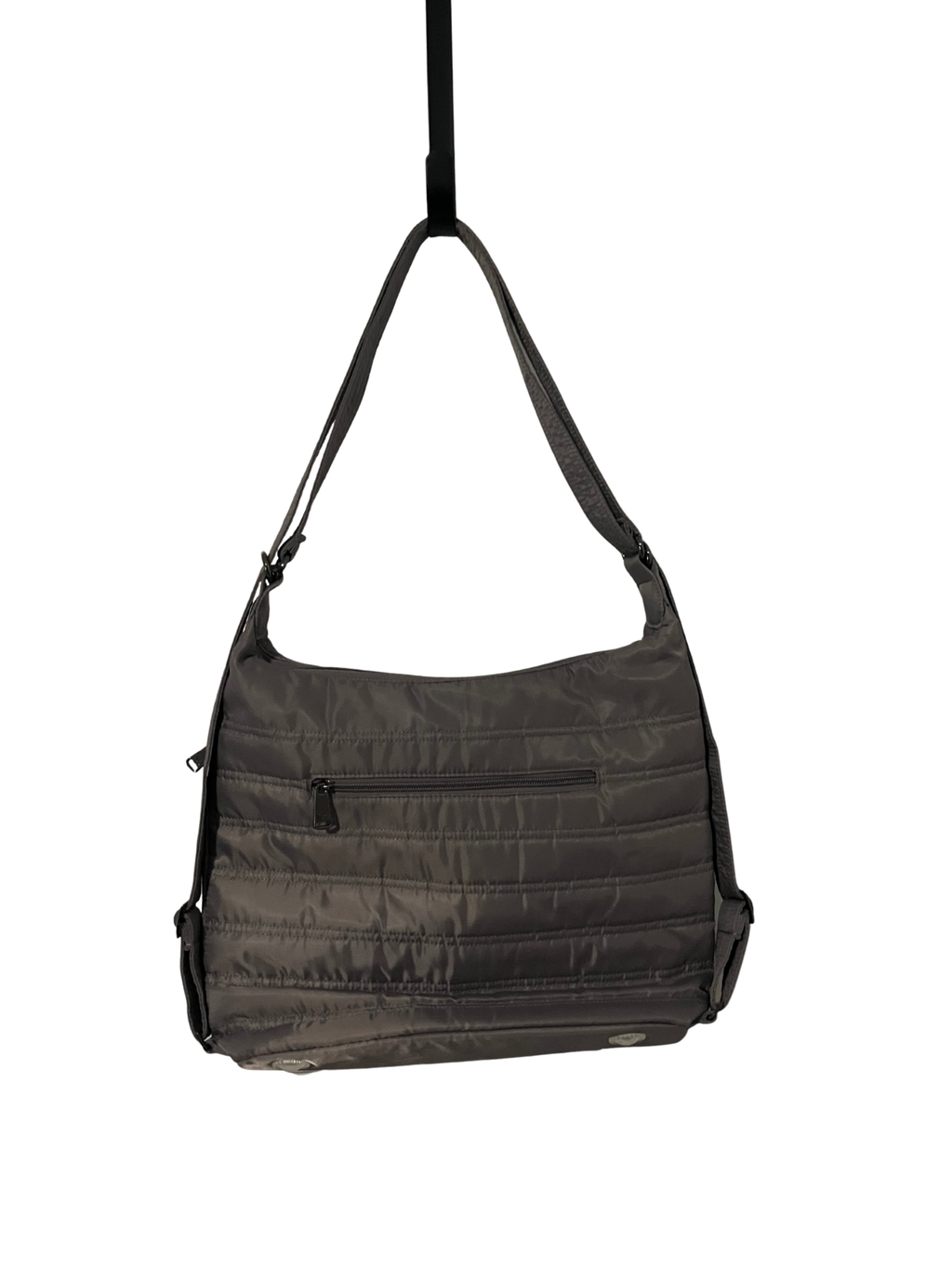 Lug Zipliner Quilted Crossbody Shoulder Bag in Gray – Lightweight Travel Organiz
