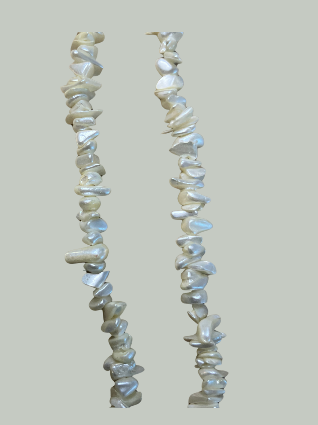 Vintage Mother of Pearl Chip Necklace - Natural Iridescent Shell