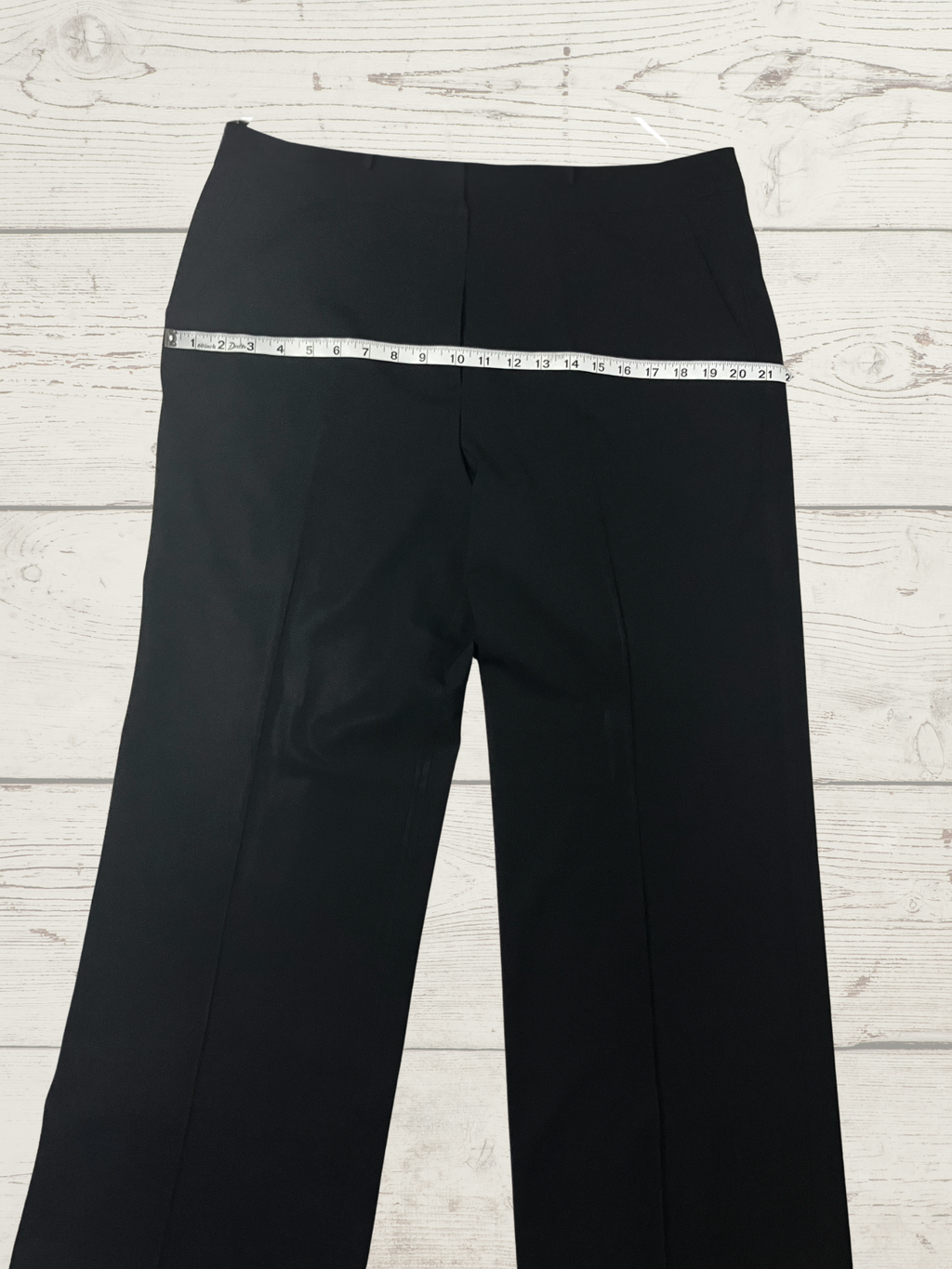 St. John — Wide-Leg Trousers | Caviar collection, sharp front crease · Sz 14