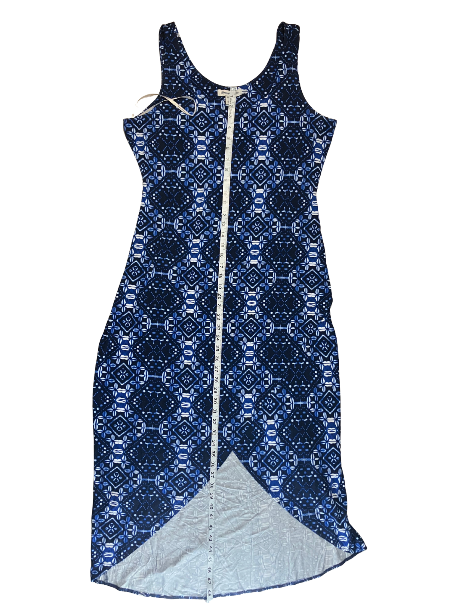 Tommy Bahama Blue Geometric Print Sleeveless Midi Dress - Size XL