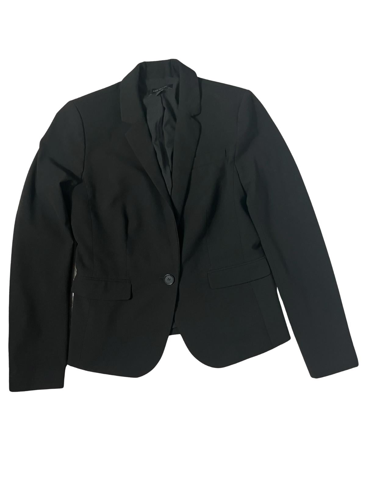 Ann Taylor Black Blazer Size 0 Stretch Career Jacket