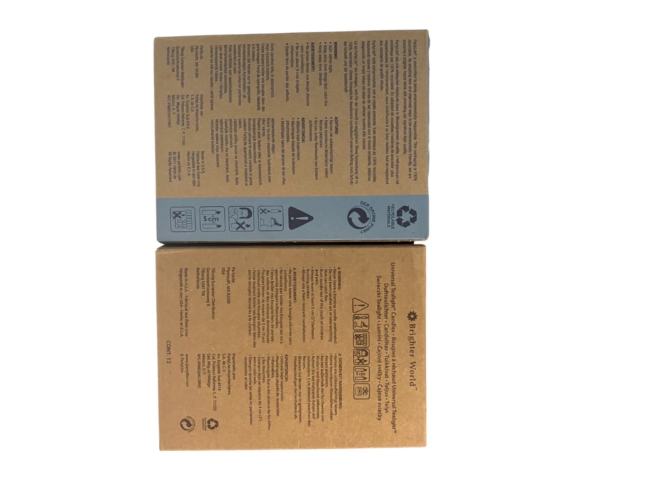 Partylite Light Candles Set - 24 Pack Red & Cream Aromatherapy Candles