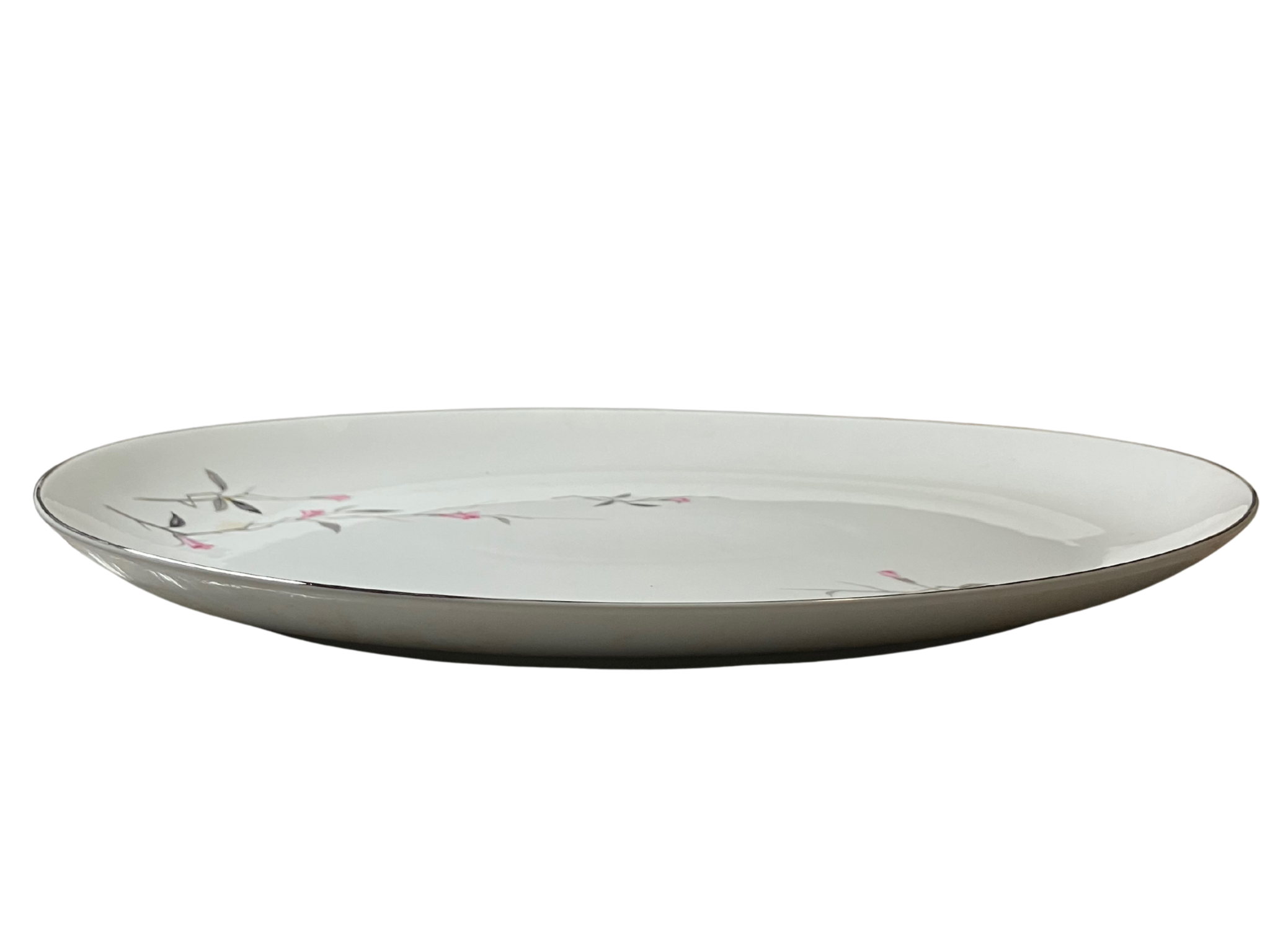 Cherry Blossom Fine China Oval Meat Platter 1067 Japan Vintage 16 Inch