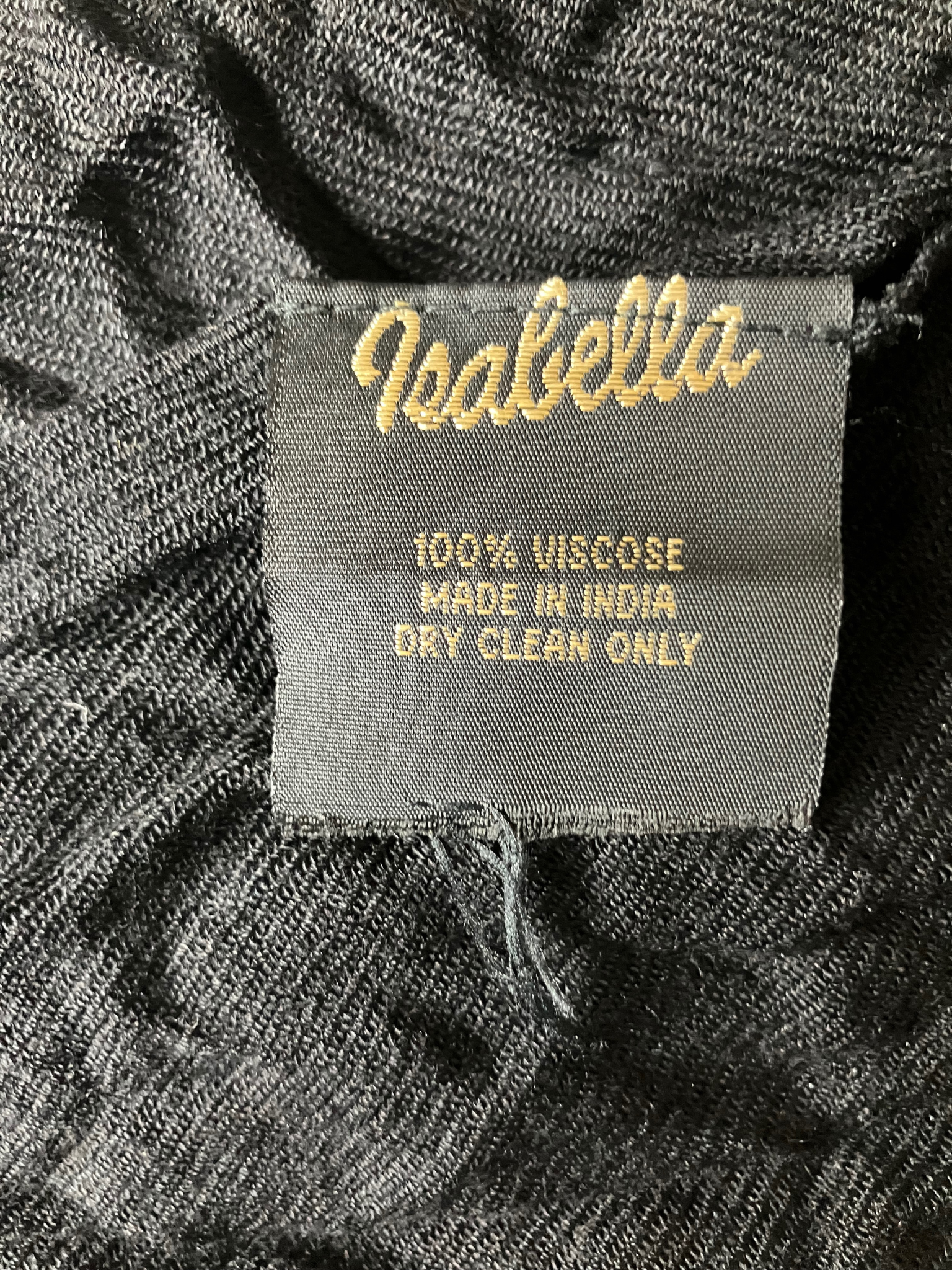 Isabella Black Viscose Scarf – Made in India