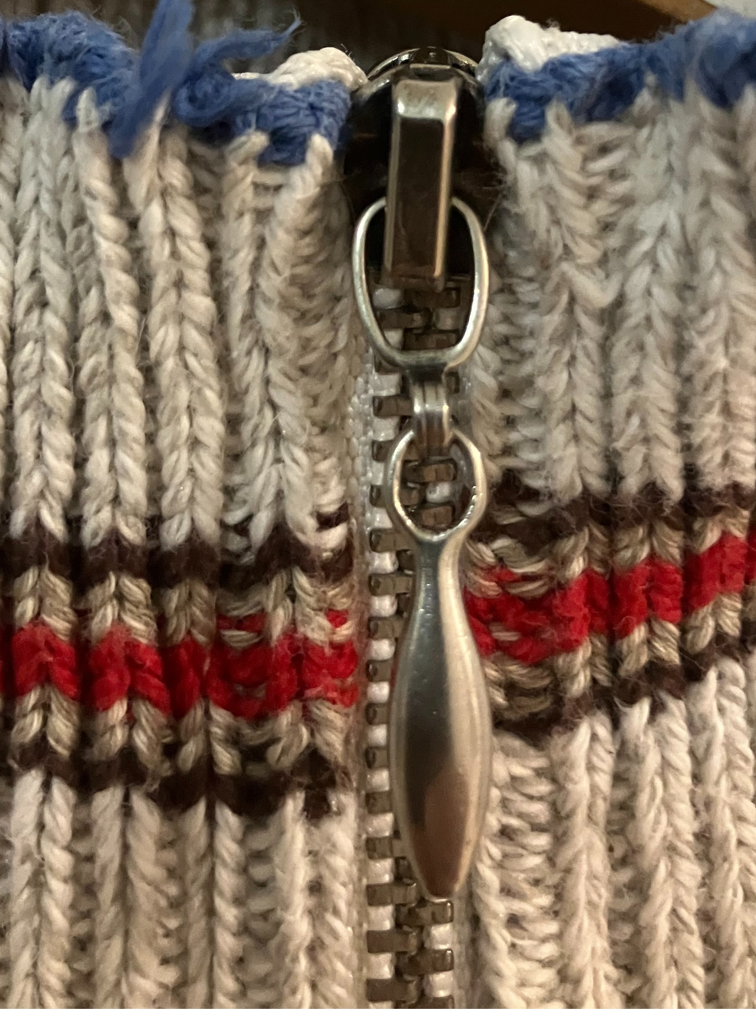 Liz Claiborne Lizwear Women’s Fair Isle Knit Half-Zip Sweater Size S Made in USA