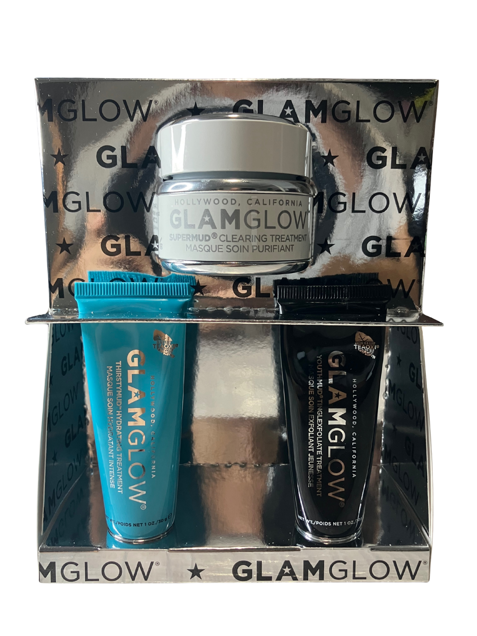 GLAMGLOW Supermud Gift Set – Clarifying, Hydrating & Exfoliating (3-Piece)