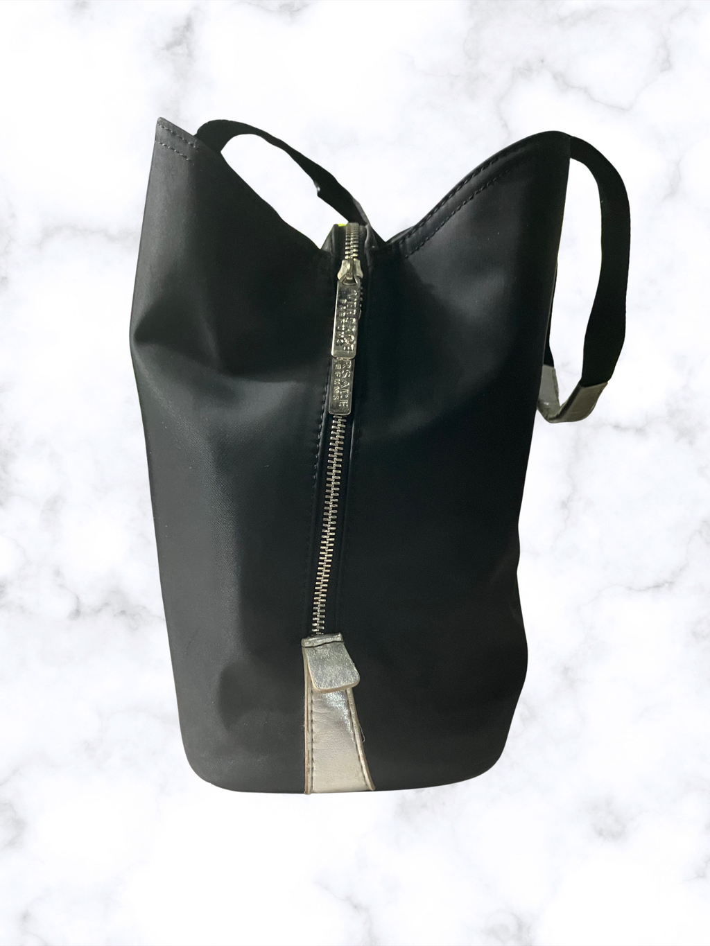 Versace Parfums — Zip Tote Bag | Silver-tone hardware, collectible provenance · Sz OS