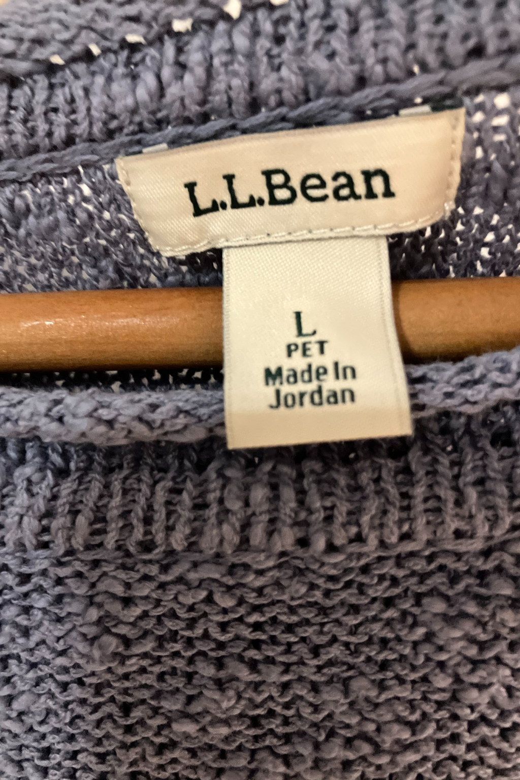 L.L. Bean Women’s 100% Cotton Crewneck Sweater Blue Size L Petite