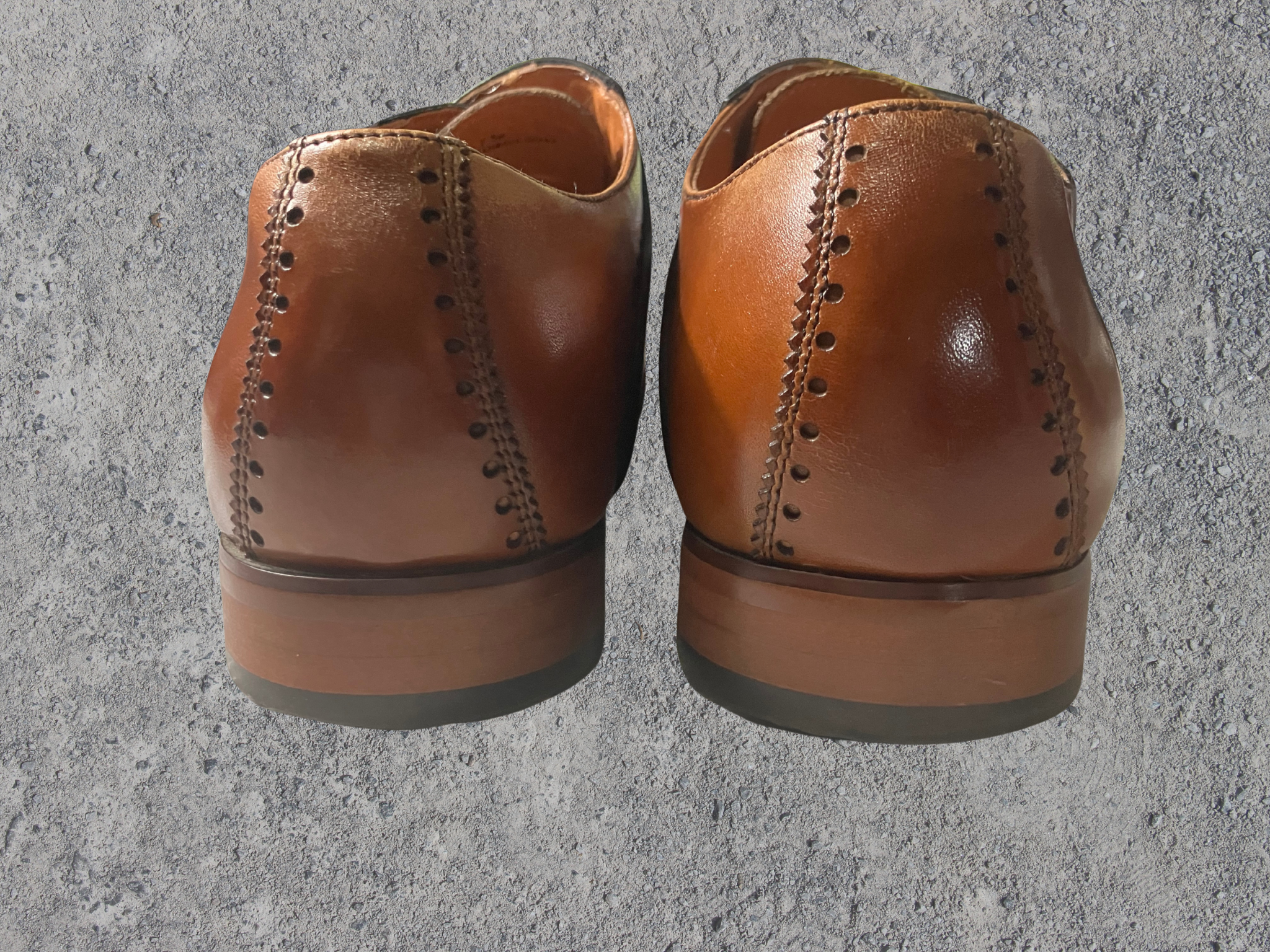 Stacy Adams — Two-Tone Monk Strap Shoes | Brogue detail · Sz 7.5