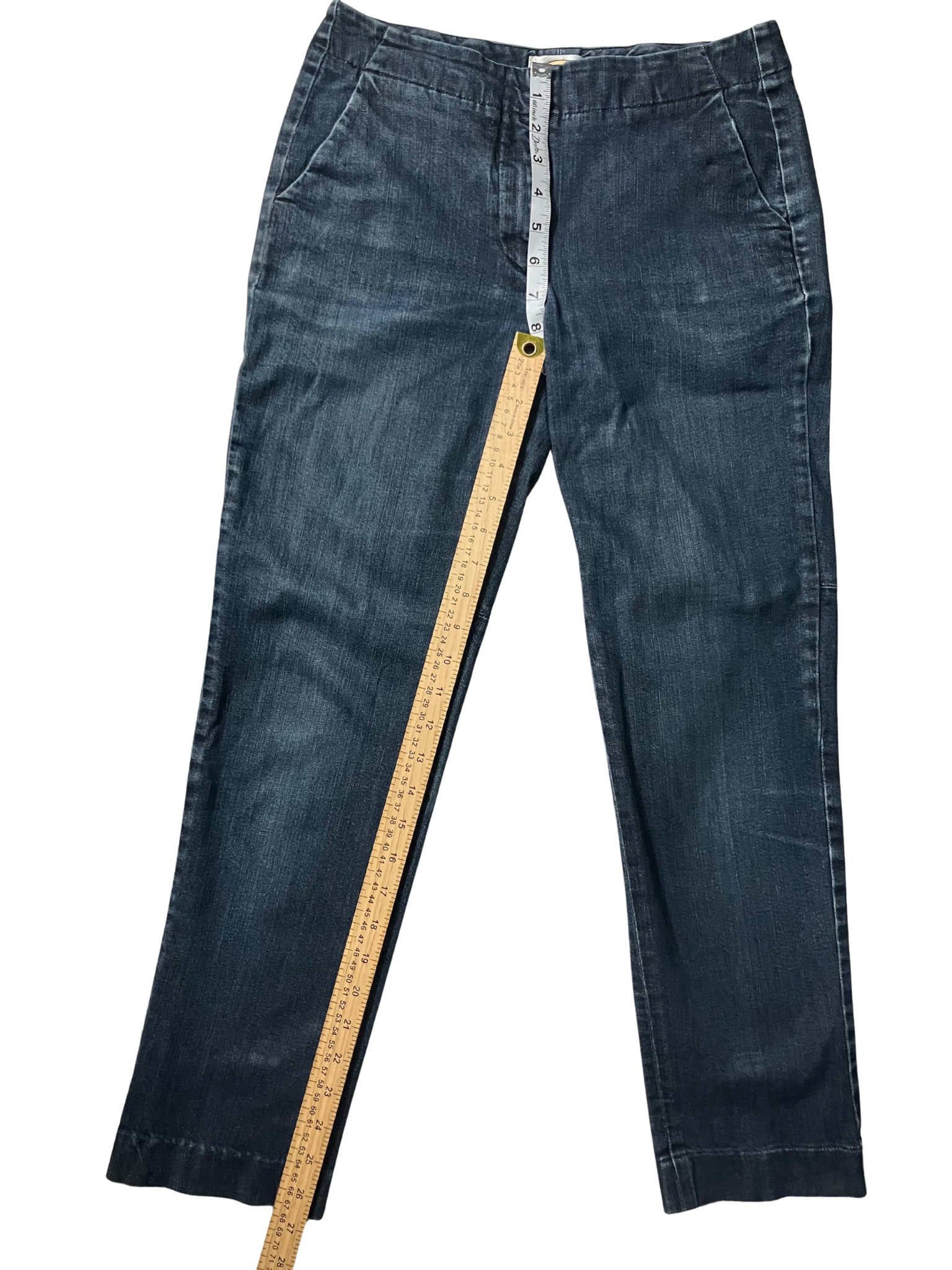 Talbots Straight Leg Jeans Dark Wash Mid-Rise Size 2