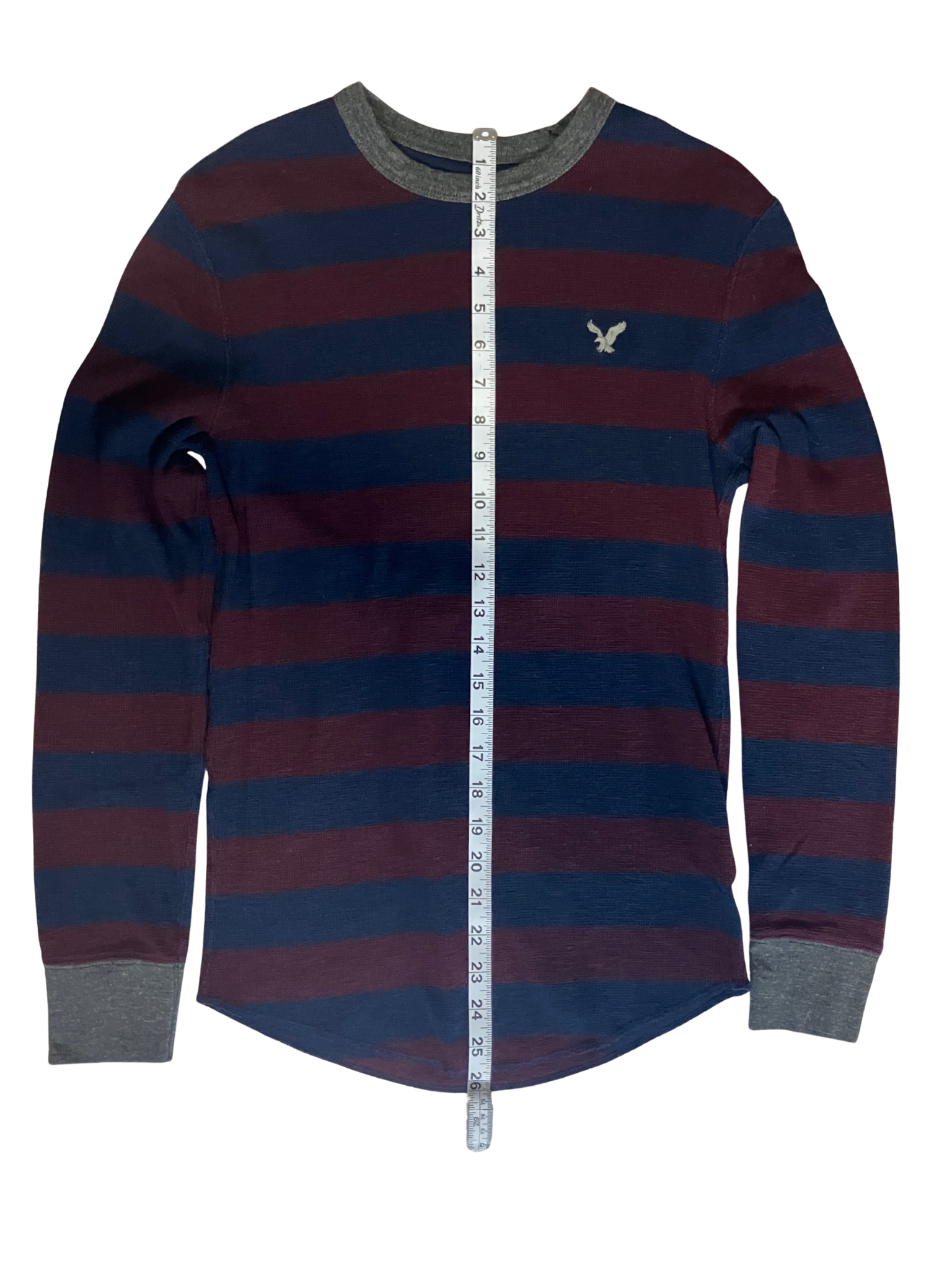 American Eagle AEO Heritage Striped Thermal Long Sleeve Shirt Men's XS