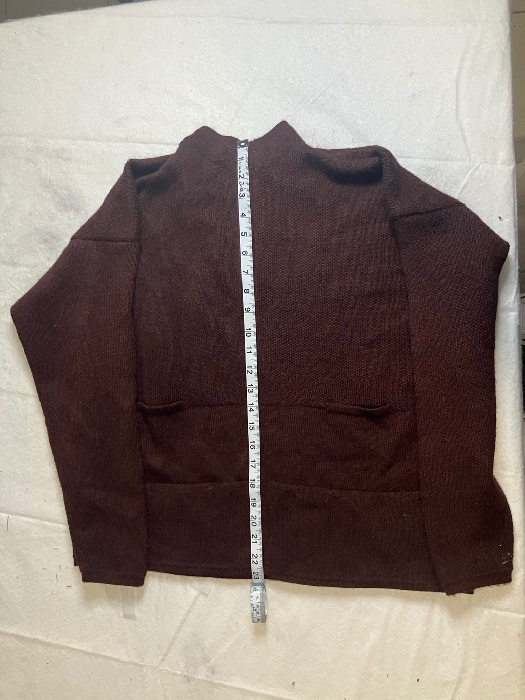 Peruvian Connection 100% Alpaca Knit Jacket Brown Geometric Size L