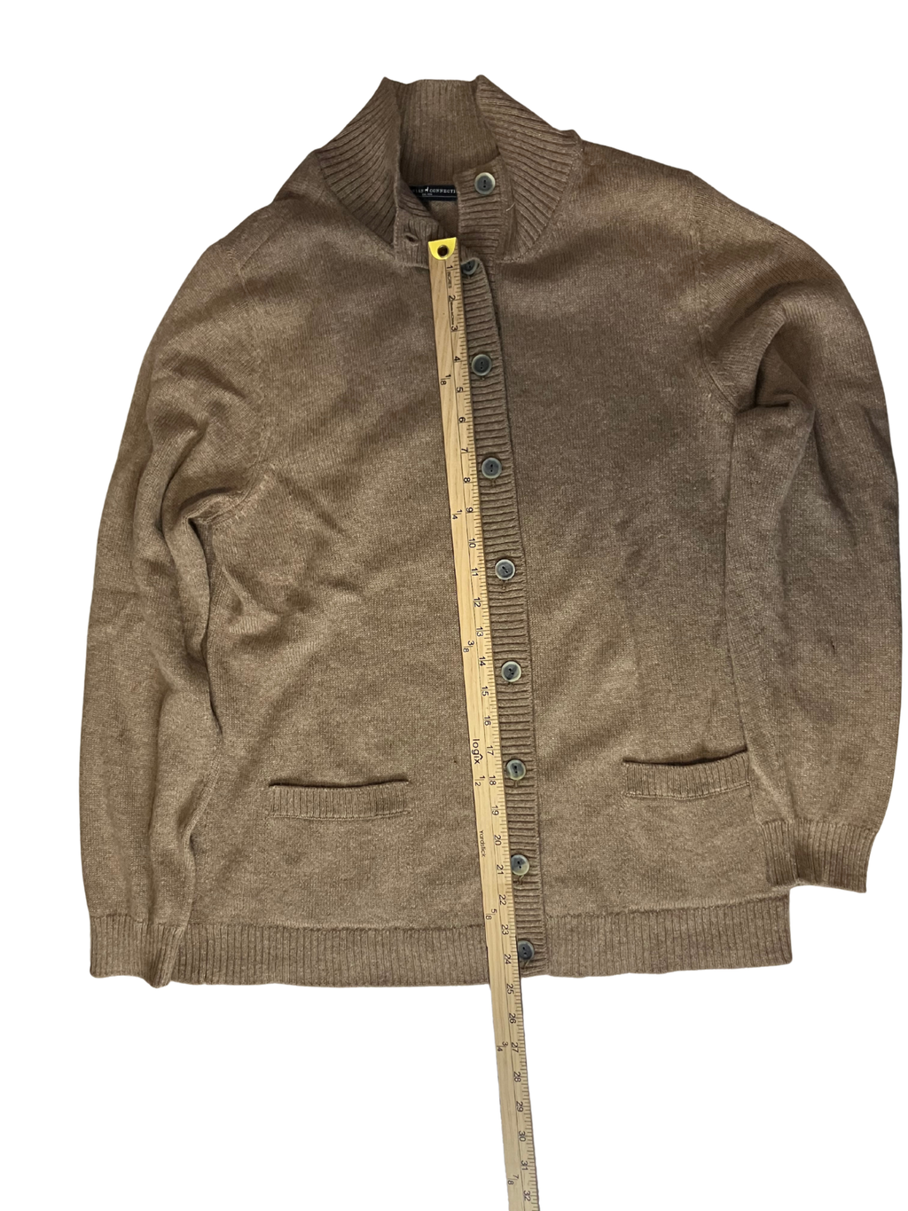 Peruvian Connection Royal Alpaca Cardigan Taupe Size XS – Button Front