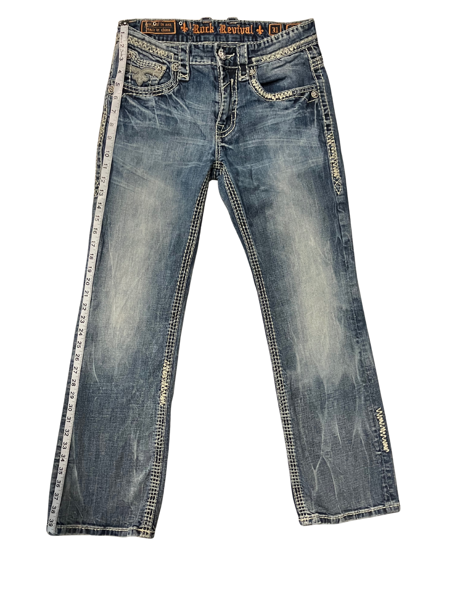 Rock Revival Bootcut Jeans – Medium Wash – Size 31 – Embellished