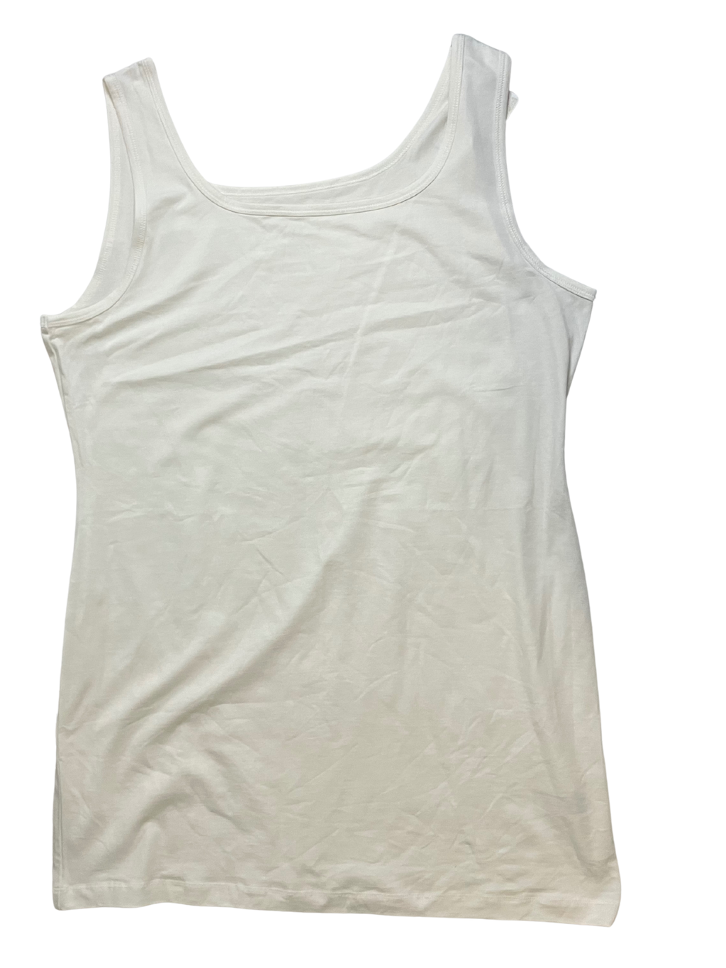 Peruvian Connection Pima Cotton Tank XL White Long Sleeveless NWT