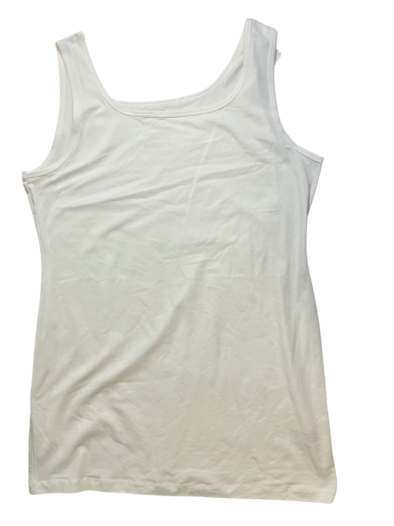 Peruvian Connection Pima Cotton Tank XL White Long Sleeveless NWT