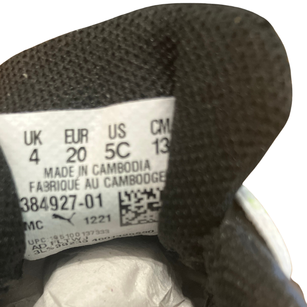 PUMA x Smiley Kids Sneakers Size 5C Multicolor Black Red Blue Yellow