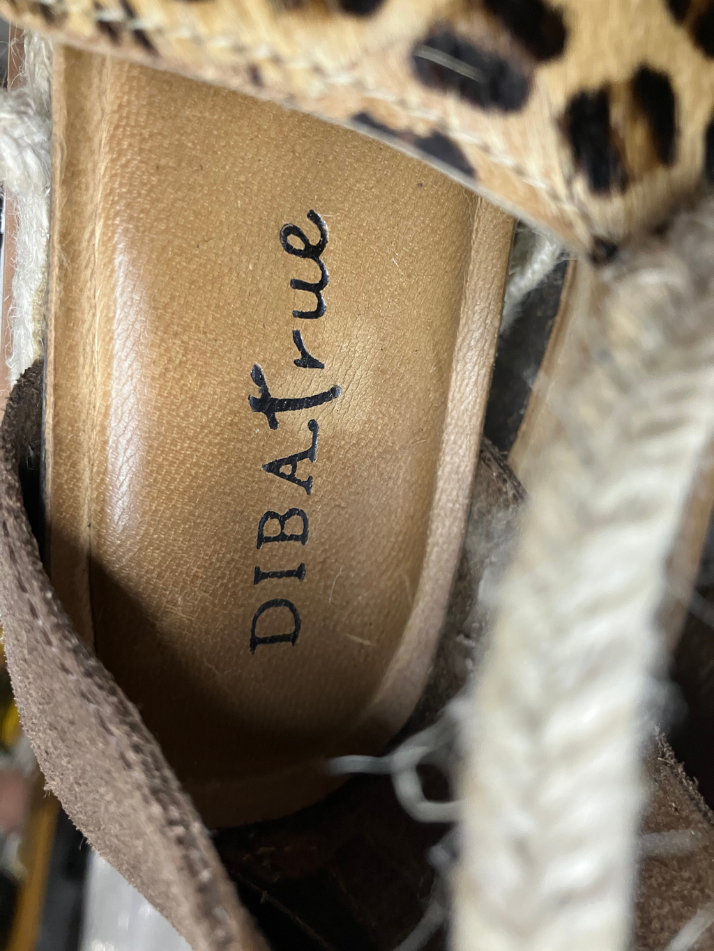 Diba True Leopard Print Platform Sandals Size 9.5 – Ankle Wrap Espadrille