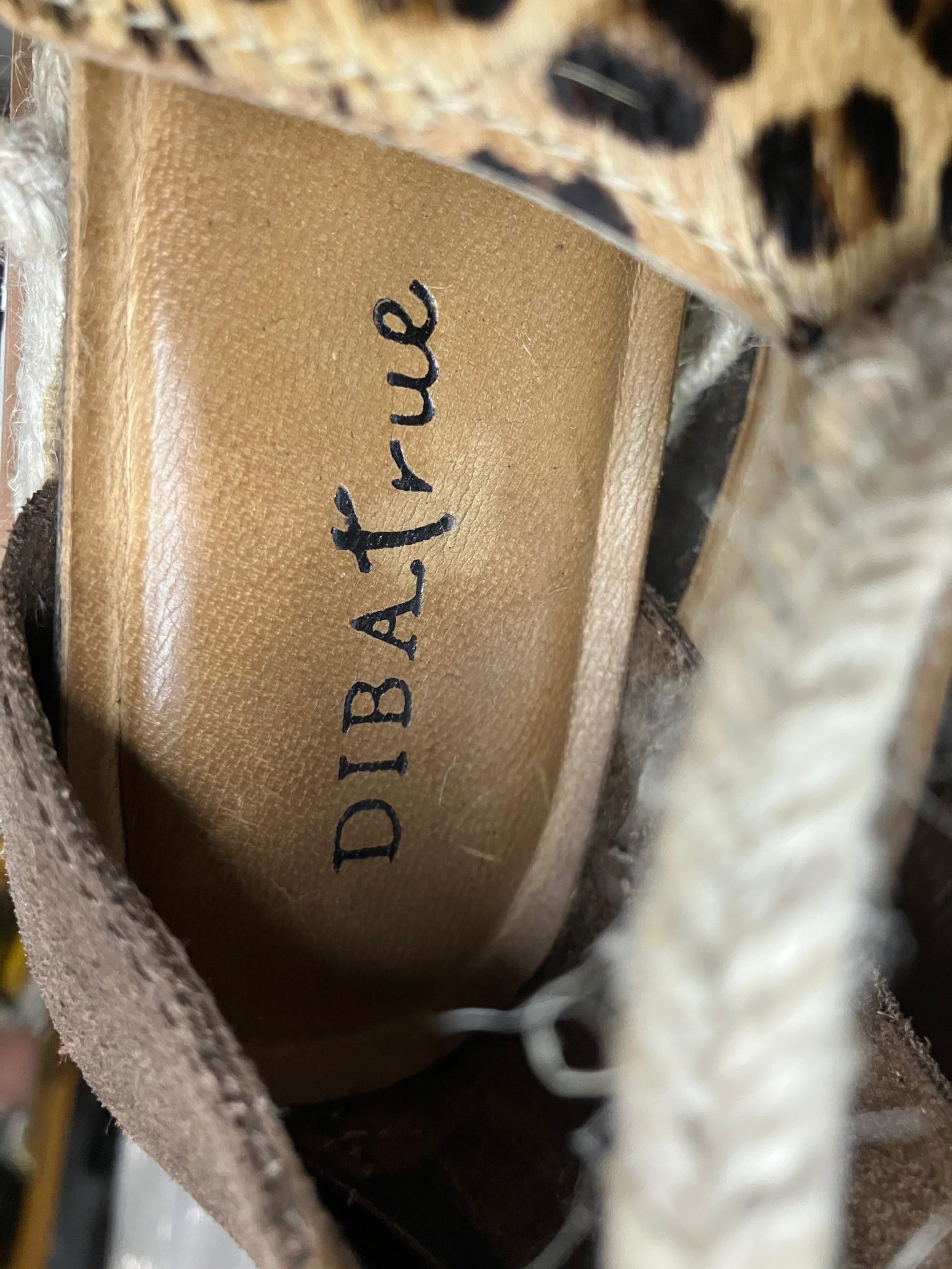 Diba True Leopard Print Platform Sandals Size 9.5 – Ankle Wrap Espadrille