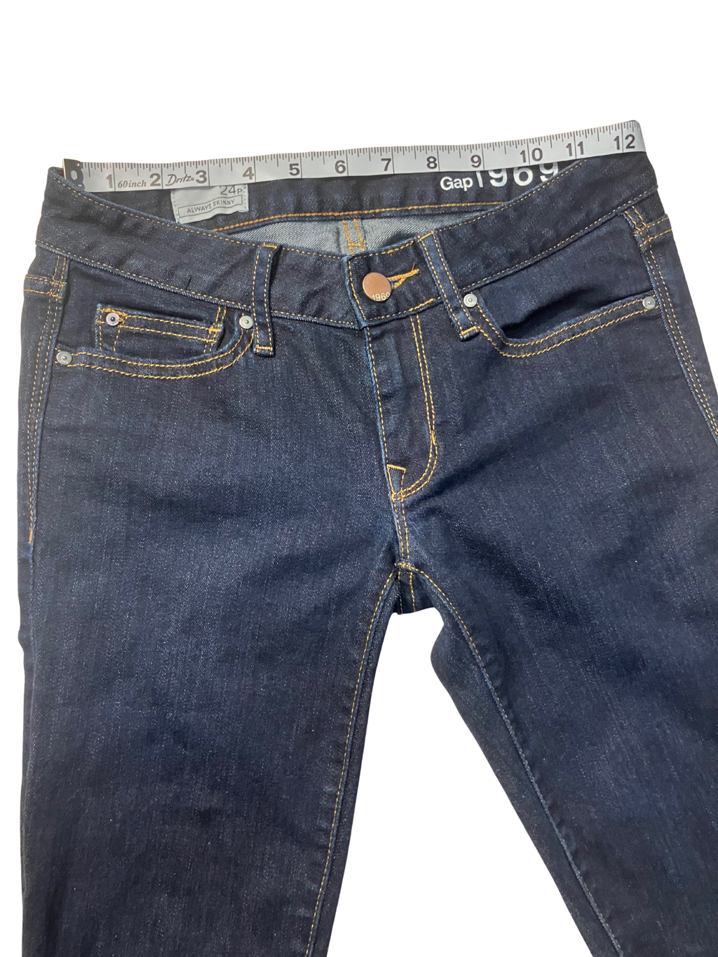 Gap 1969 Always Skinny Jeans Dark Indigo Wash Size 24P Petite