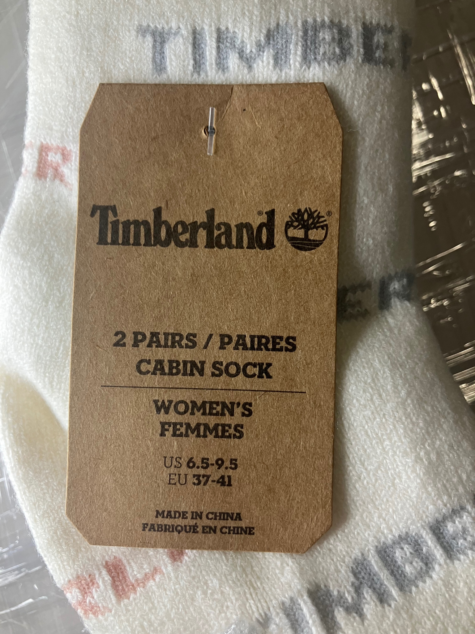 Timberland Women's Cabin Socks 2-Pack – Sherpa Fleece Slipper Socks Cream
