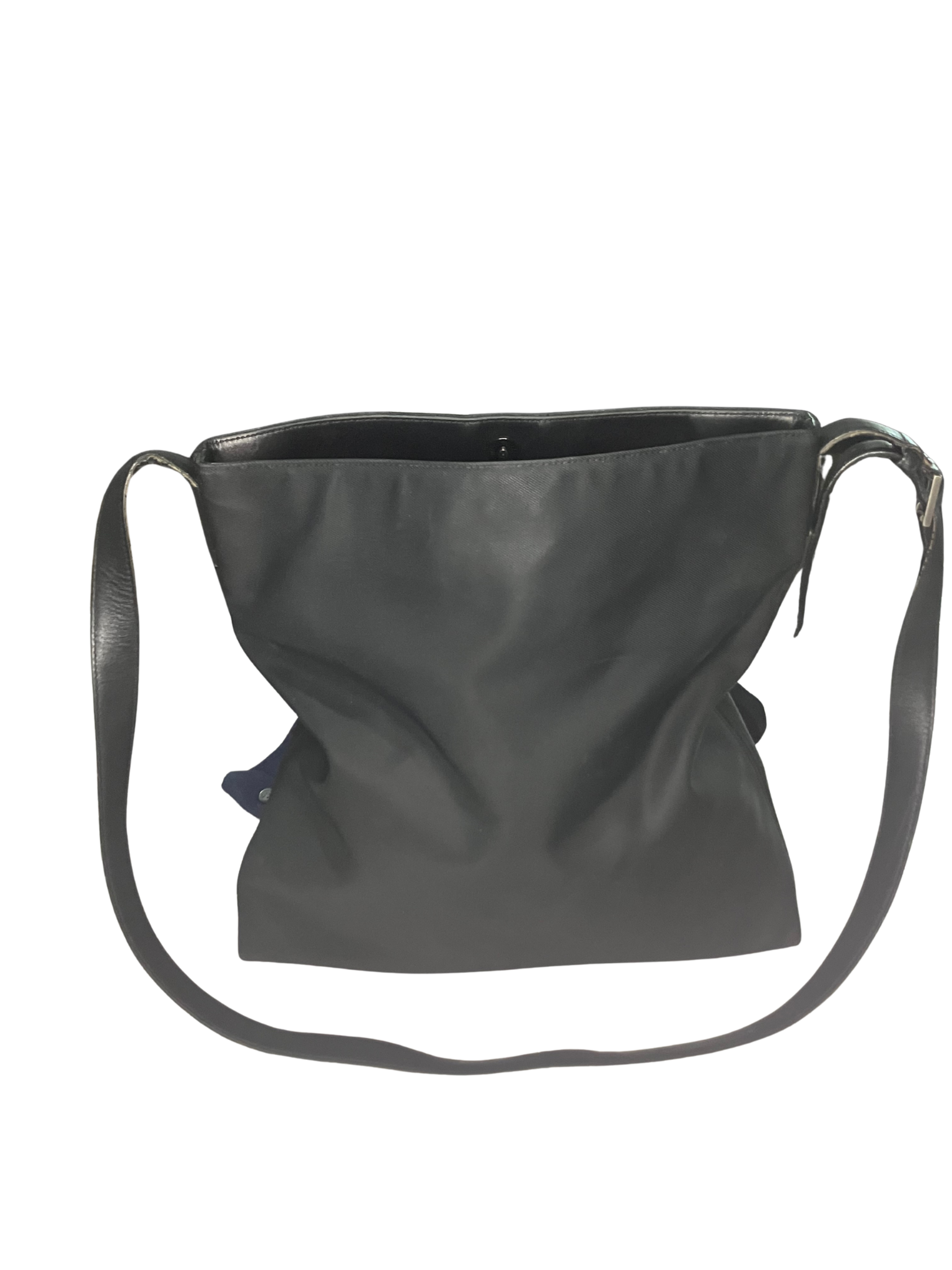 Vintage Coach 1999 Black Crossbody Bag - Y2K Nylon Leather Style 7414