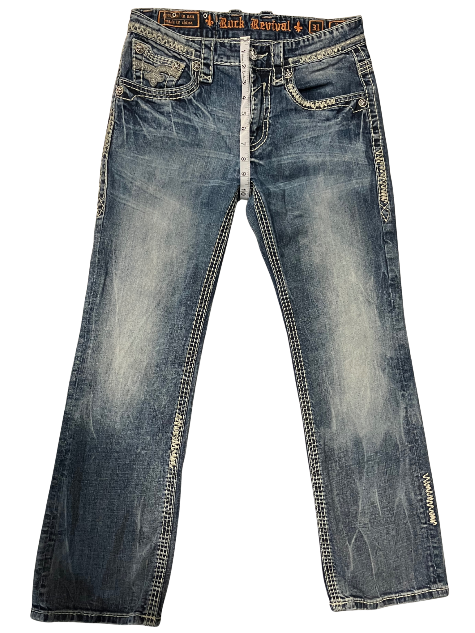 Rock Revival Bootcut Jeans – Medium Wash – Size 31 – Embellished