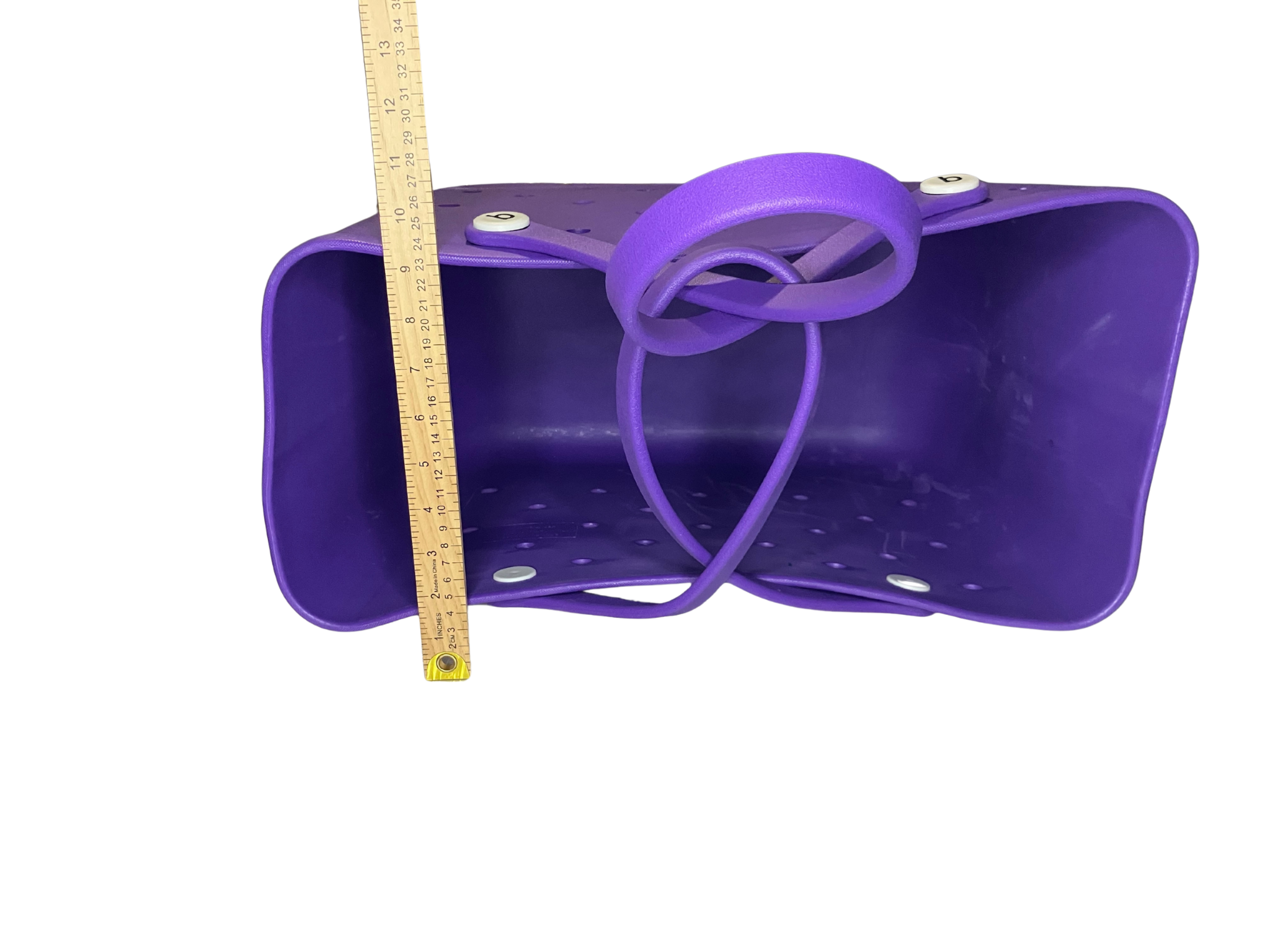 Large Purple EVA Beach Tote Bag Waterproof Perforated Foam Carry-All