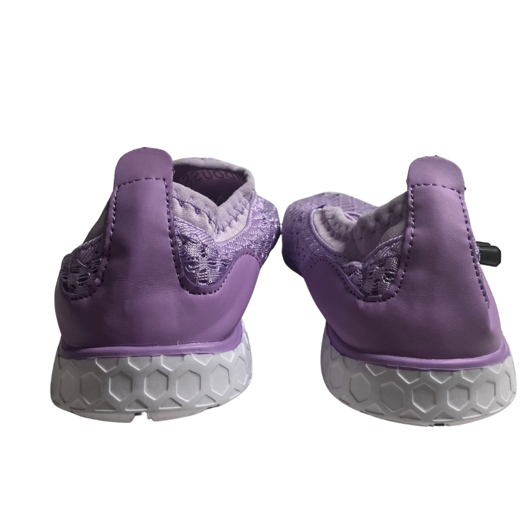 Doussprt Women’s Water Shoes Quick Dry Slip-On Aqua Sneakers Purple Mesh Size 36