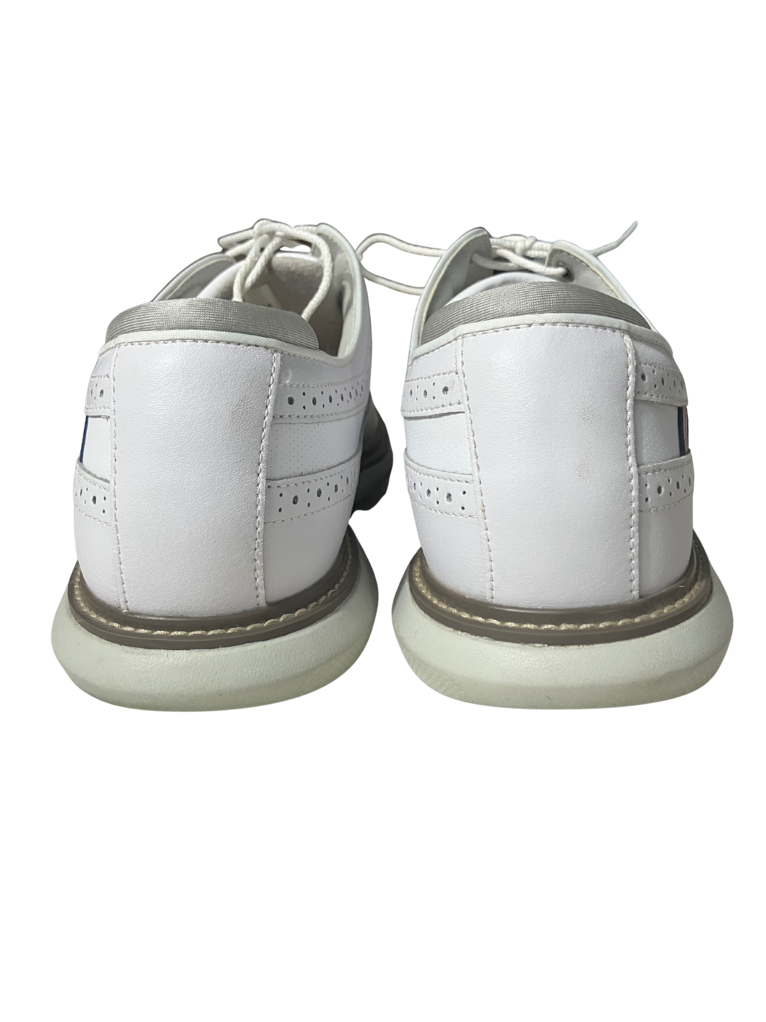 FootJoy White Leather Golf Shoes - Classic Wingtip Spikeless Size 11.5