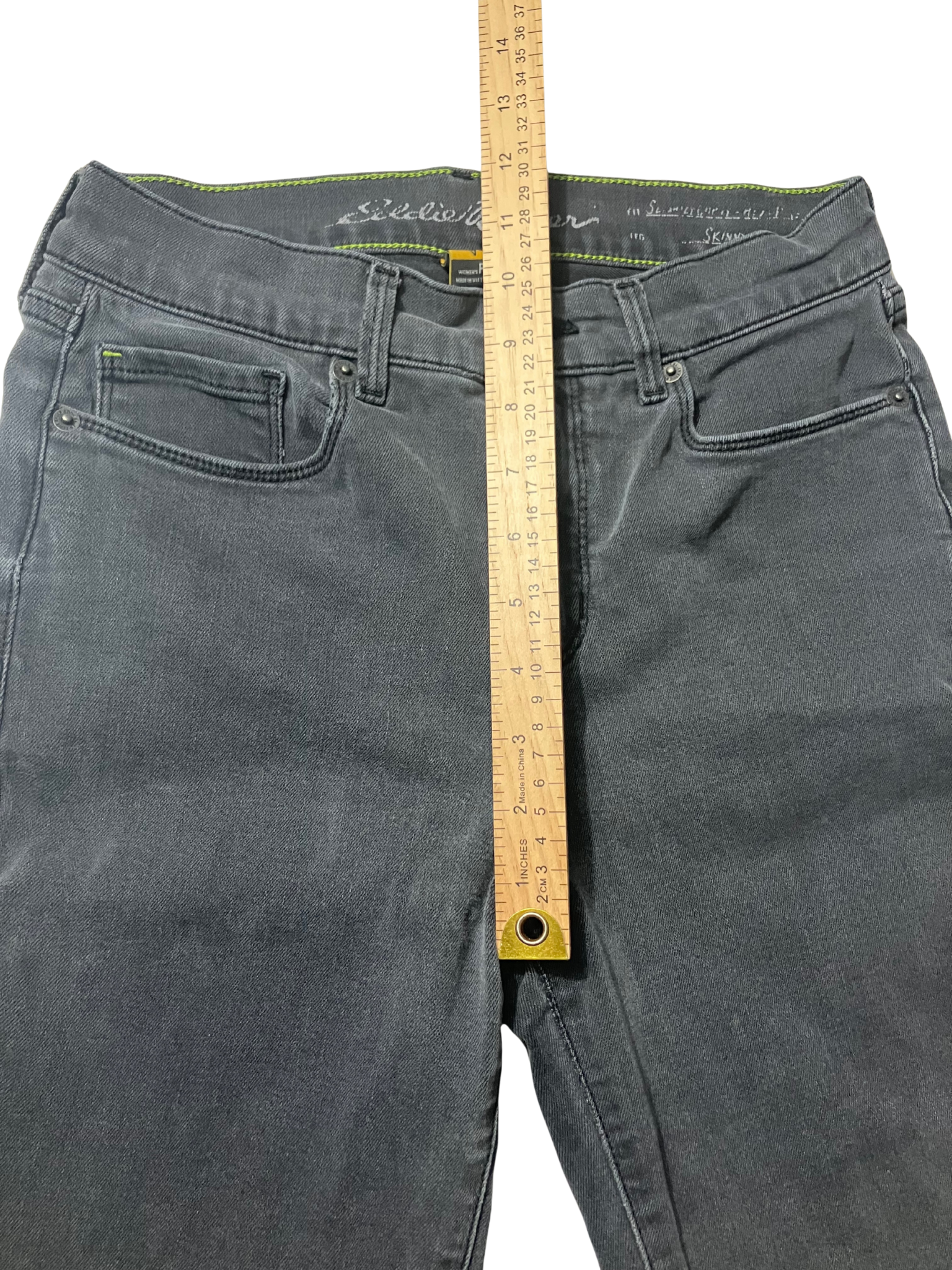 Eddie Bauer Gray Skinny Jeans - High-Rise Stretch Denim Size 4p