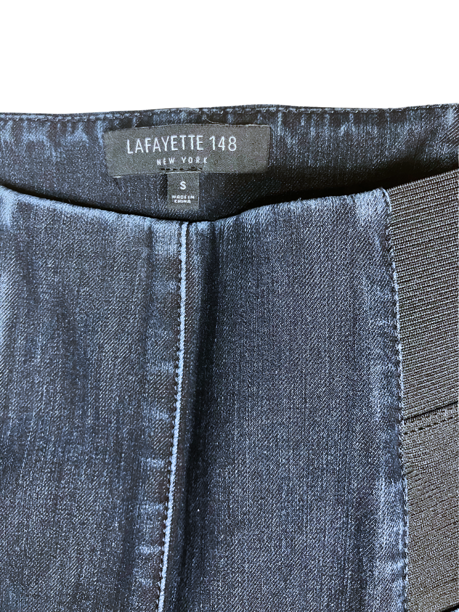 Lafayette 148 New York Pull-On Denim Leggings Dark Wash High-Rise Size S