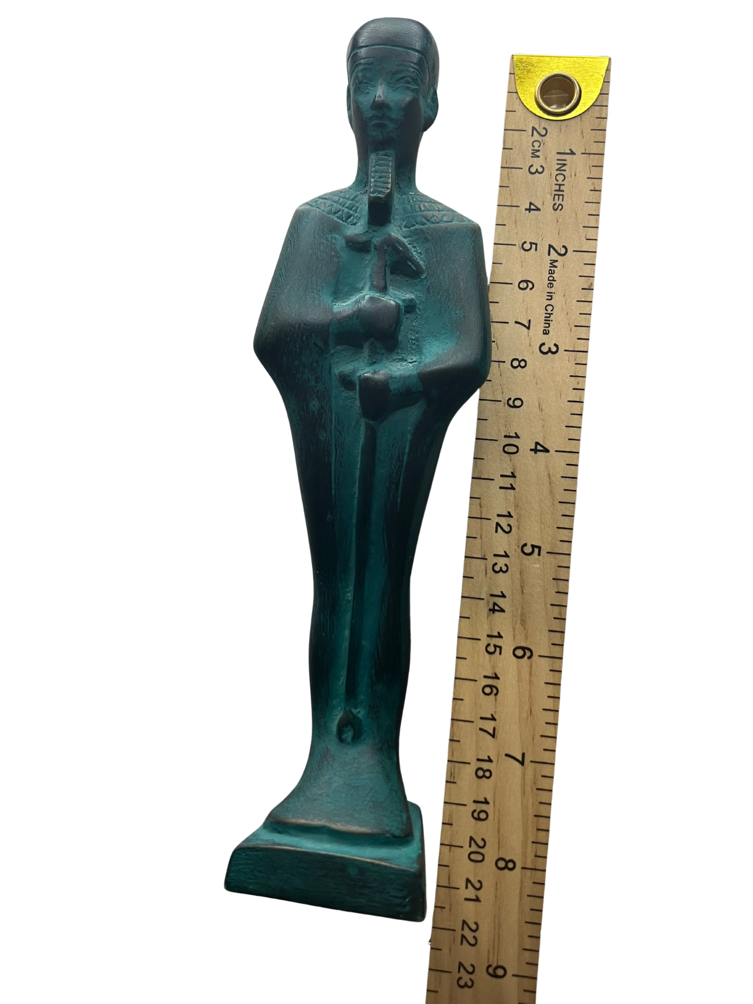 Egyptian Ushabti Shabti Figurine Turquoise Patina Ancient Style Decor