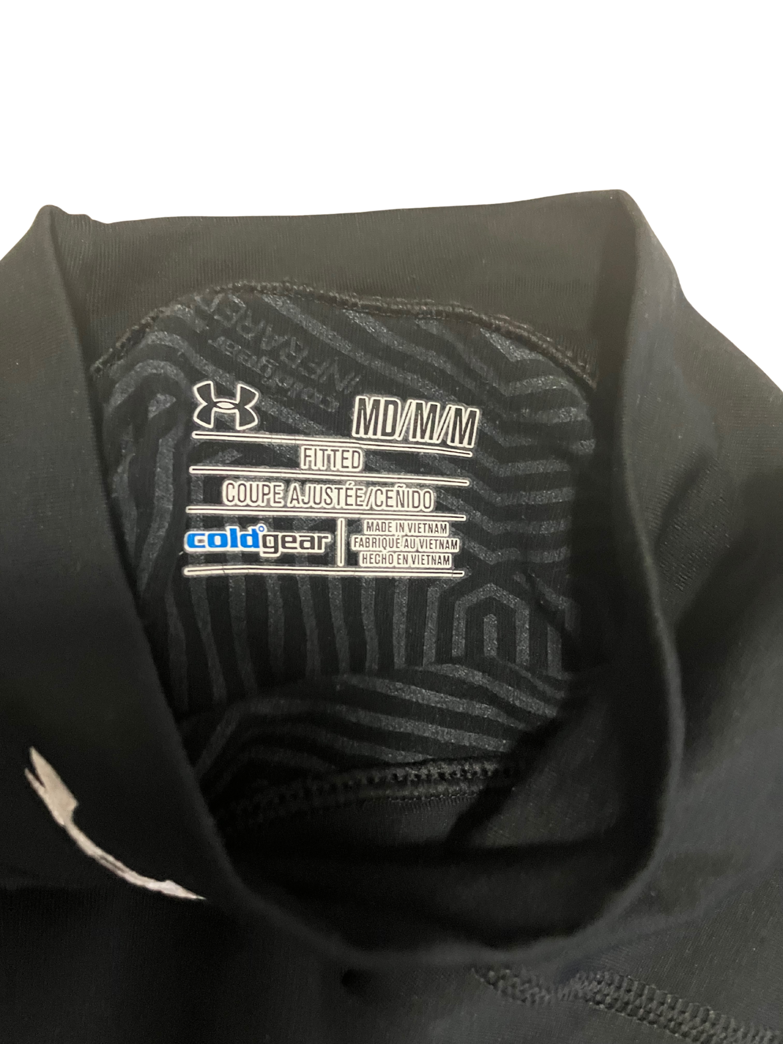 Under Armour ColdGear Black Long Sleeve Mock Neck - Fitted Base Layer