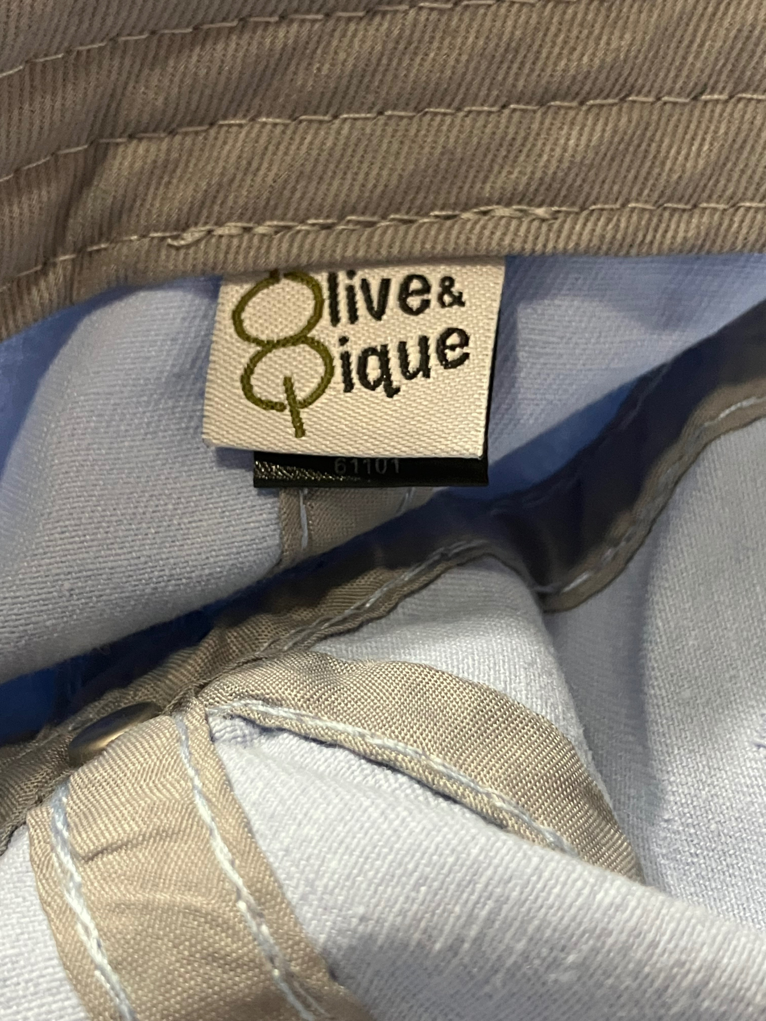 Olive & Pique Light Blue Rhinestone Floral Baseball Cap