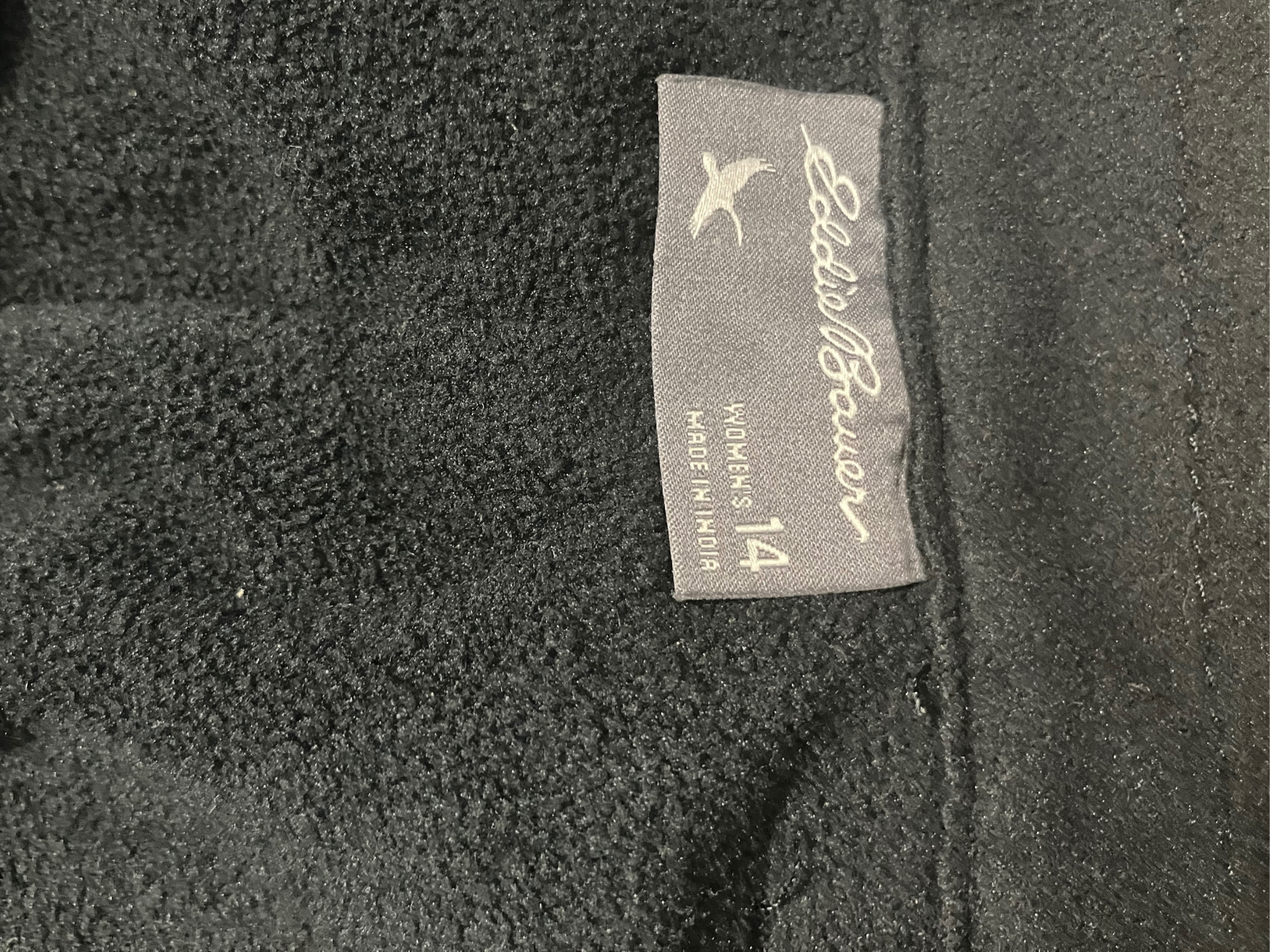 Eddie Bauer Black Softshell Fleece-Lined Pants Size 14
