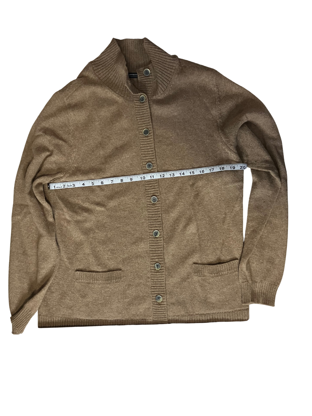 Peruvian Connection Royal Alpaca Cardigan Taupe Size XS – Button Front