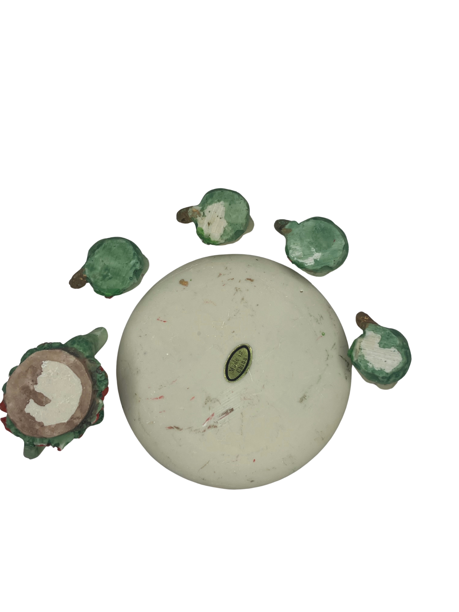 Vintage Miniature Christmas Tea Set C&F Enterprises 48438 Holiday Decor 1995