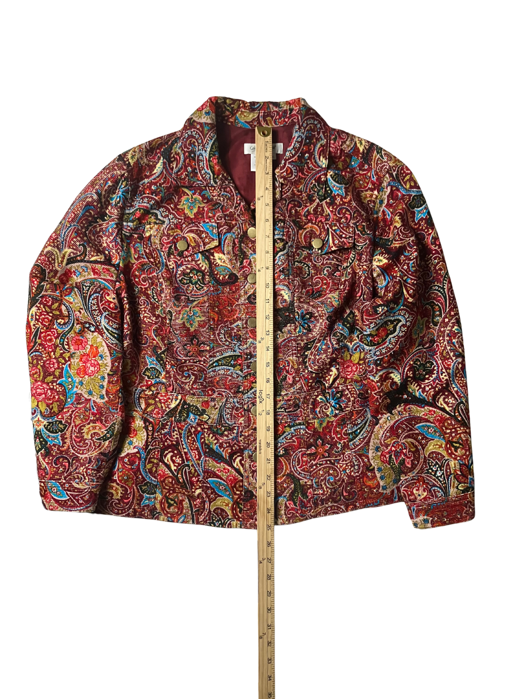 Coldwater Creek — Two-Piece Suit | Tapestry chenille paisley, made in the U.S.A. · Sz XL Petite