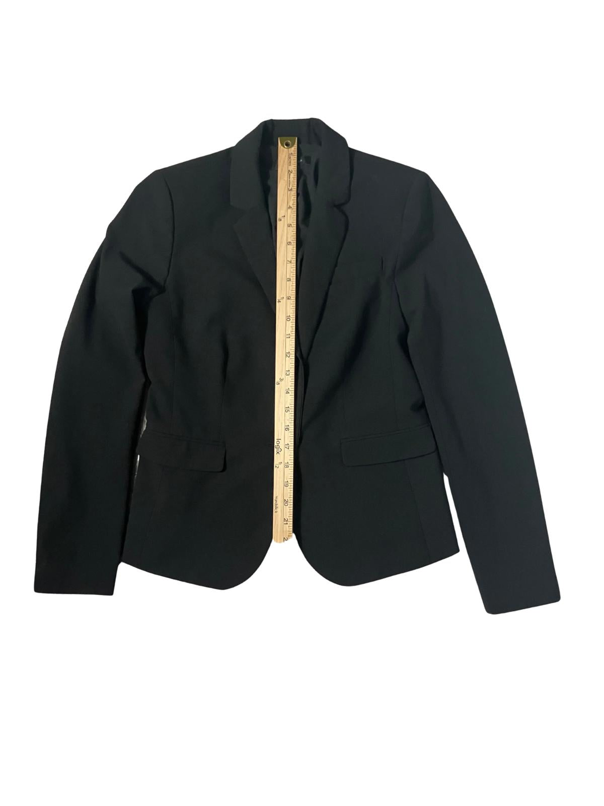 Ann Taylor Black Blazer Size 0 Stretch Career Jacket