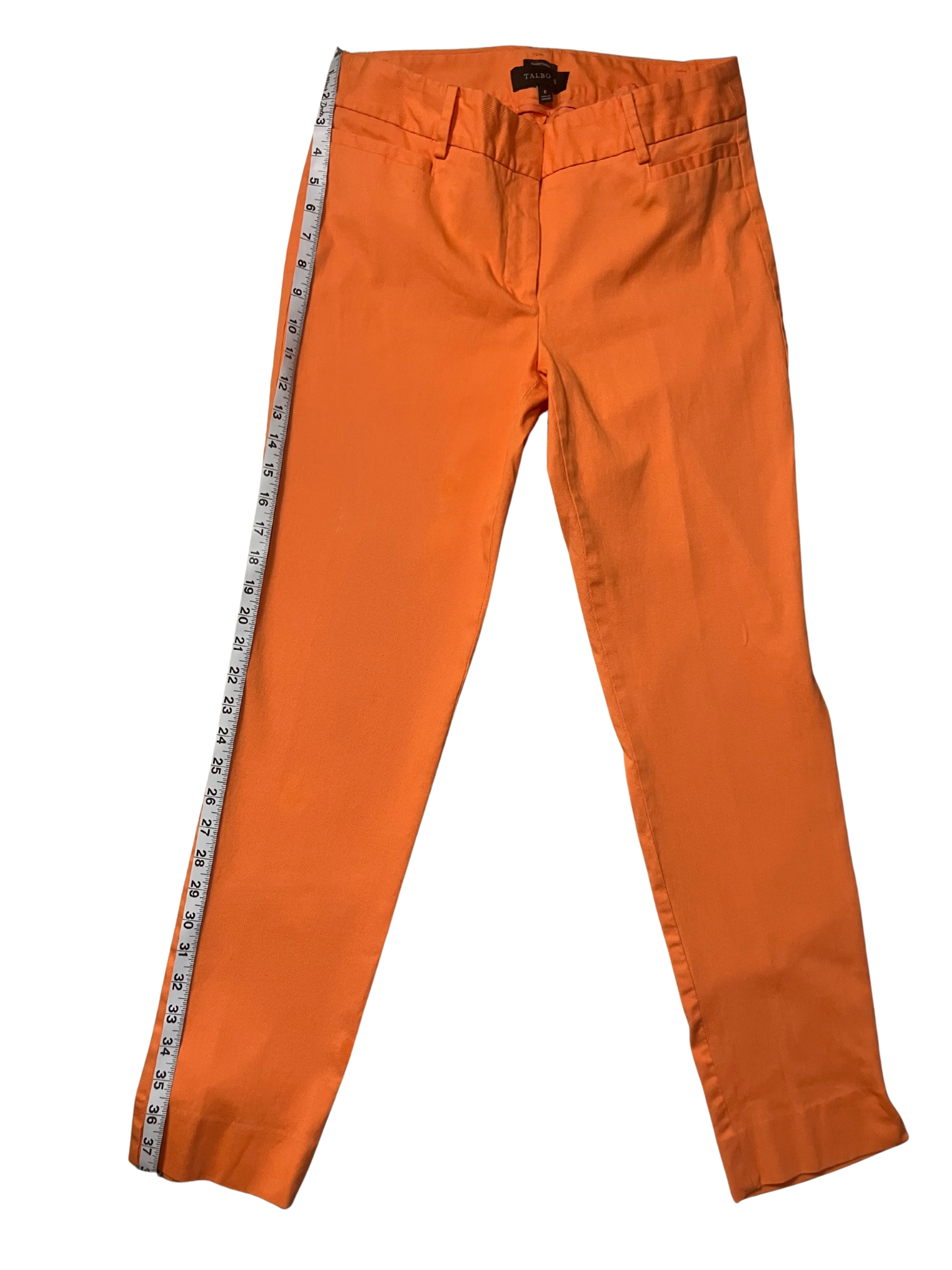 Talbots Hampshire Orange Straight Leg Pants Size 6