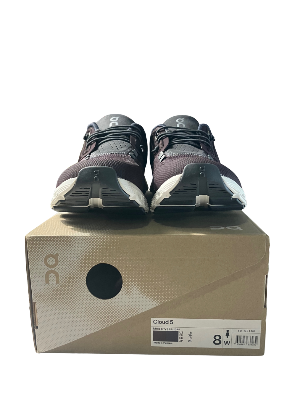 On Running Cloud 5 Women's Sneakers Mulberry Eclipse Size 8 New with Box