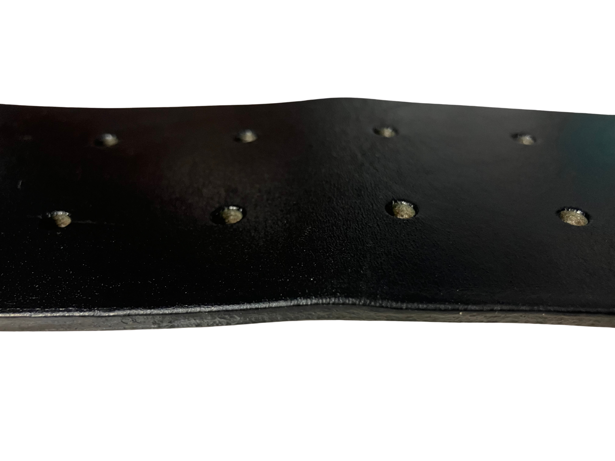 Saks Fifth Avenue Black Italian Leather Wide Belt – Silver Buckle – 3"